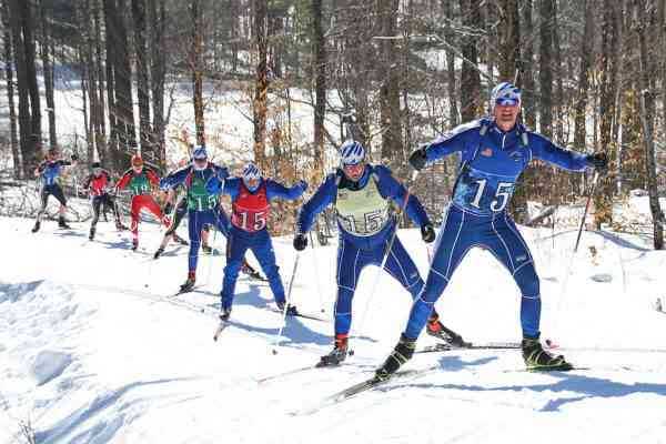 Competitive skiers