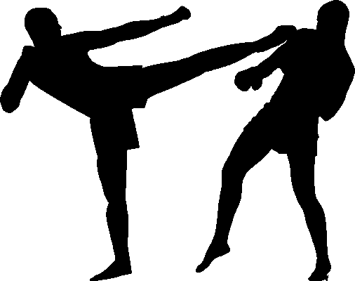 Kickboxing silhouette